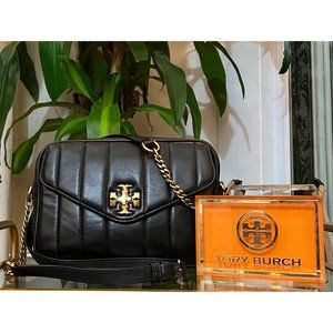 ♦️♦️ AUTHENTIC TORY BURCH BLACK QUILTED WILMA/KIRA HANDBAG ♦️♦️